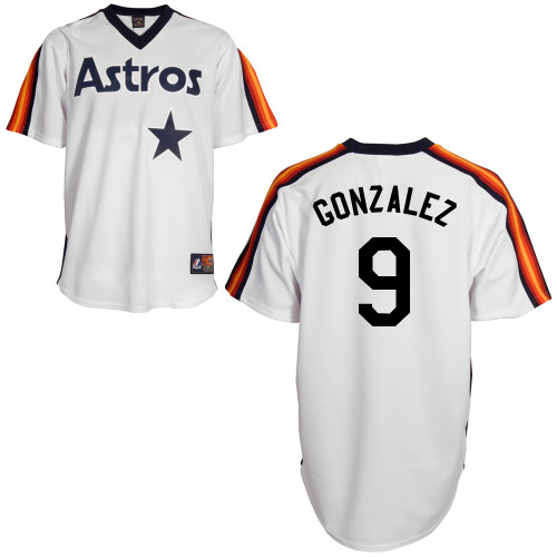 Marwin Gonzalez #9 Youth Baseball Jersey-Houston Astros Authentic Home Alumni Association MLB Jersey